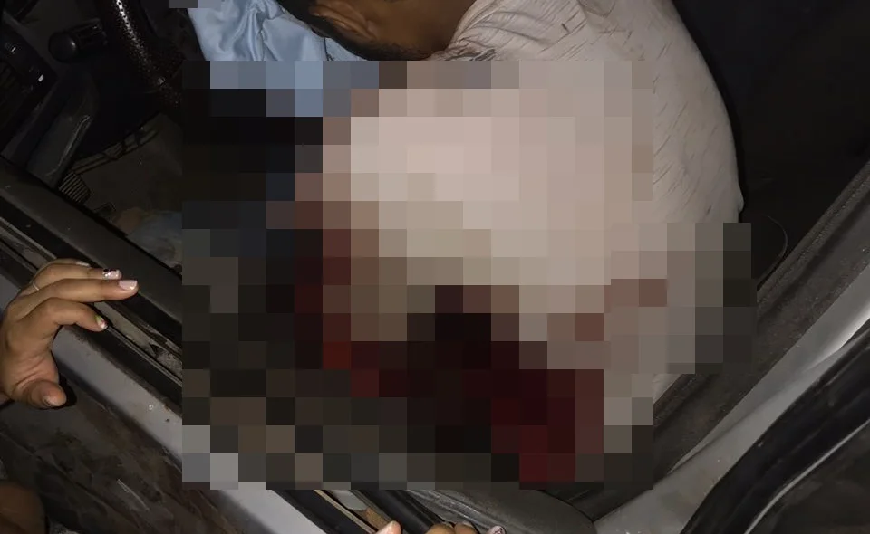 Motorista preso às ferragens