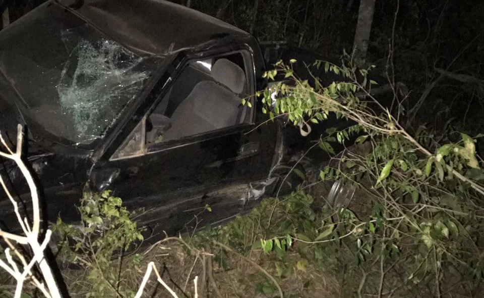 Veículo S10 envolvido na colisão