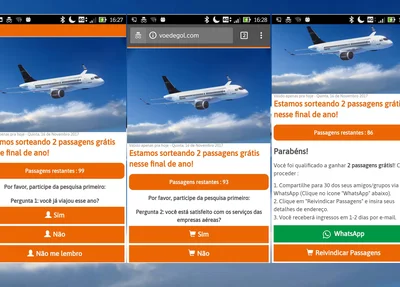 Golpe no WhatsApp promete passagens aéreas grátis