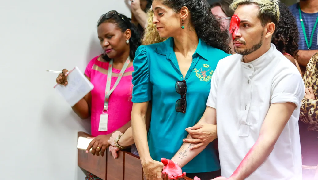 Jader Damasceno durante o julgamento
