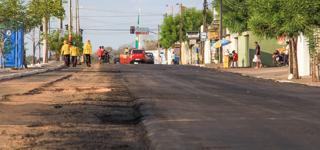 Obras de recapeamento asfáltico