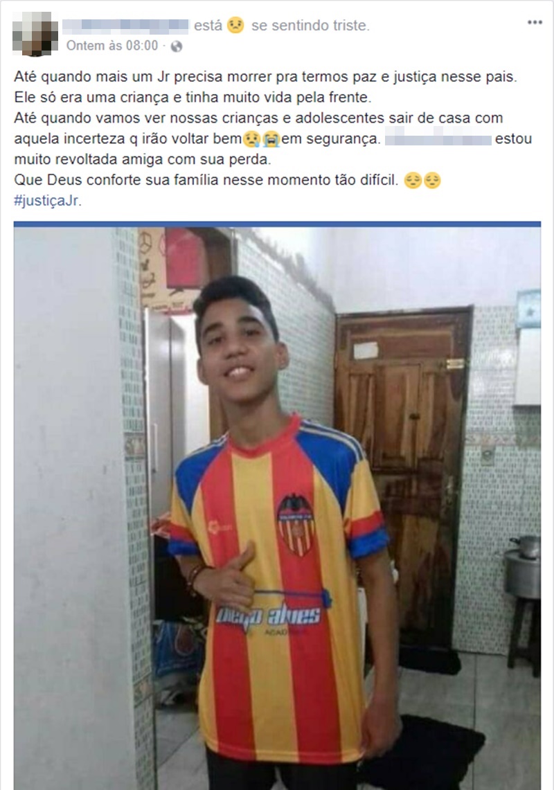 Familiares e amigos pedem justiça após morte de Elias Júnior