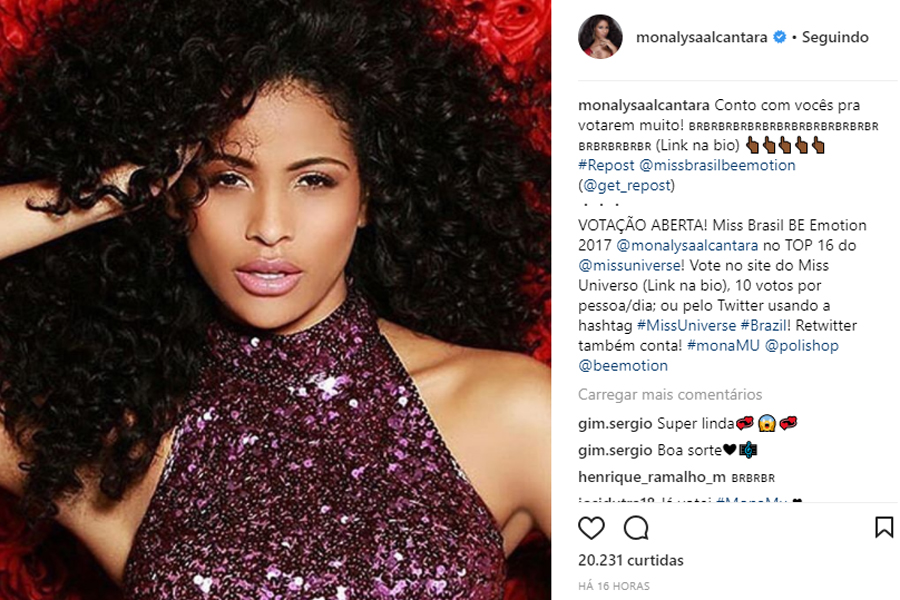 Monalysa pede votos