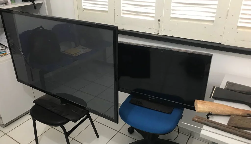 Televisores apreendidos