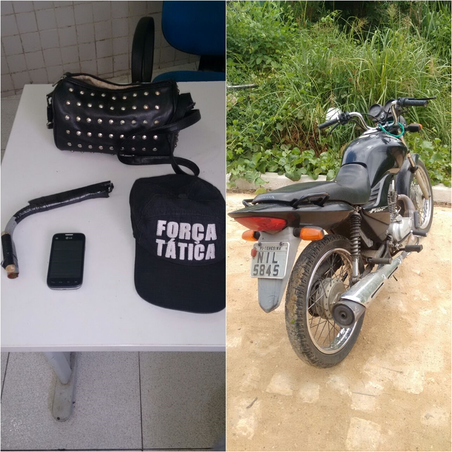 Material apreendido com o menor