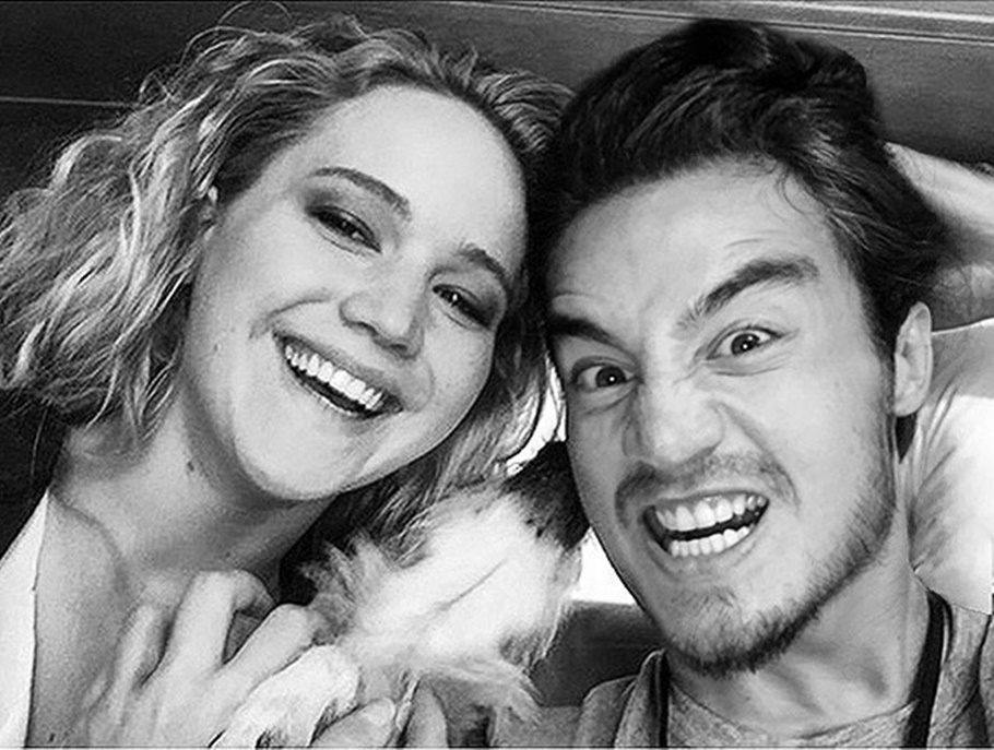 Cantor Tiago Iorc e atriz Jennifer Lawrence 