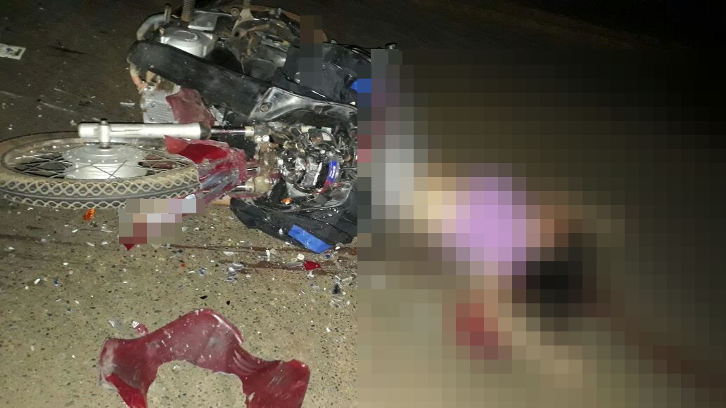 Moto ficou destruída em Capitão de Campos