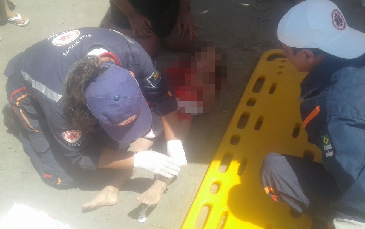 O Samu foi acionado para socorrer a criança