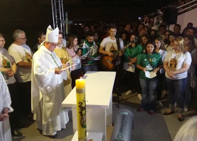 Missa na Arena Condá em homenagem às vítimas do acidente com a Chapecoense