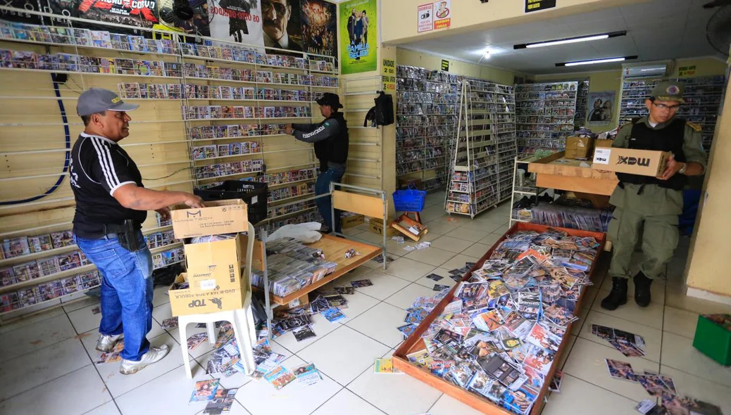 Loja onde eram comercializados os produtos piratas