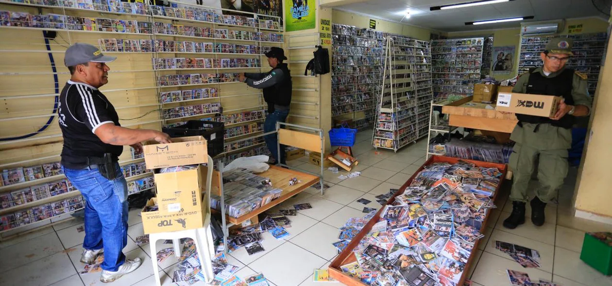 Loja onde eram comercializados os produtos piratas