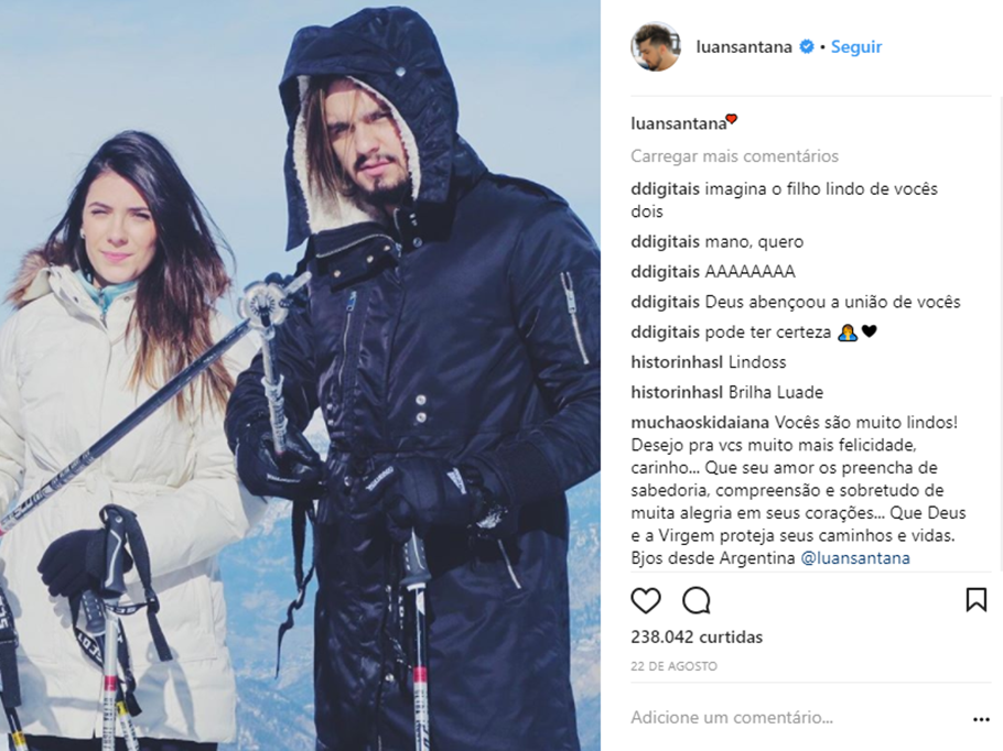 Luan Santana e Jade Magalhães 