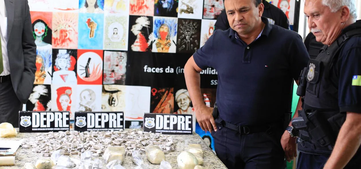 Secretário Fábio Abreu e delegado Menandro Pedro