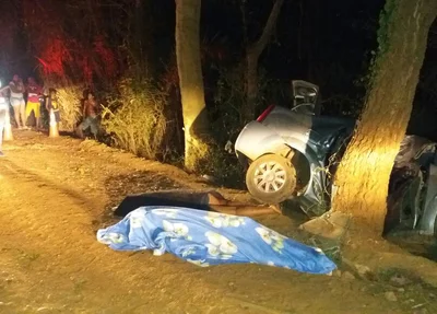 Casal morreu no local do acidente