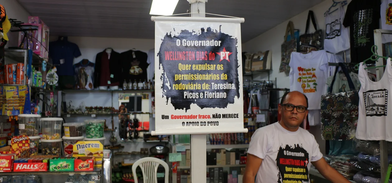 Comerciantes aderiram à manifestação