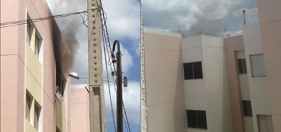 Apartamento pegando fogo na zona leste de Teresina 