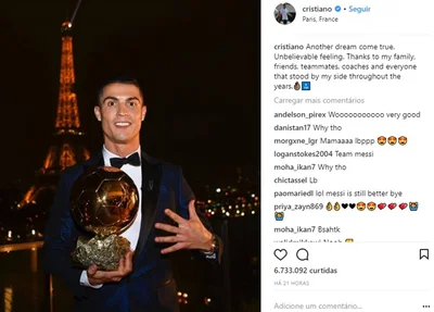 Cristiano Ronaldo, Bola de ouro 2017