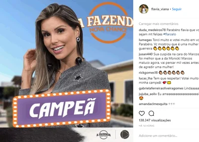 Flavia campeã 2017 de A Fazenda 