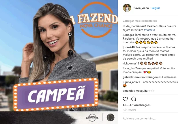 Flavia campeã 2017 de A Fazenda 