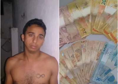 Leandro preso pela polícia
