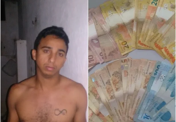 Leandro preso pela polícia