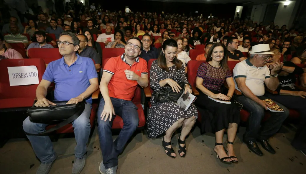 Fábio Novo, Margarete Coelho e Iracema Portella na plateia