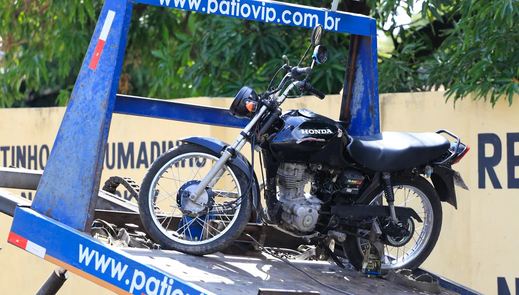 Motocicleta apreendida  