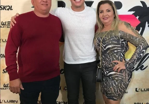 WS com o pai e a mãe Dona Bil