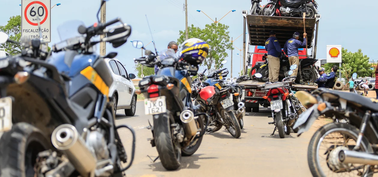 Operação da PF, apreende muitas motos 