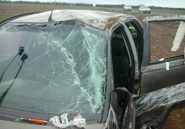 Carro após o acidente