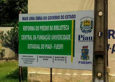 Placa na Uespi tem erro de grafia