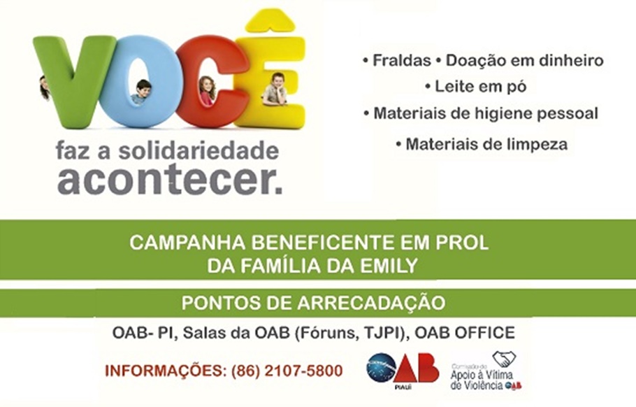 Campanha OAB em prol da família de Emily 