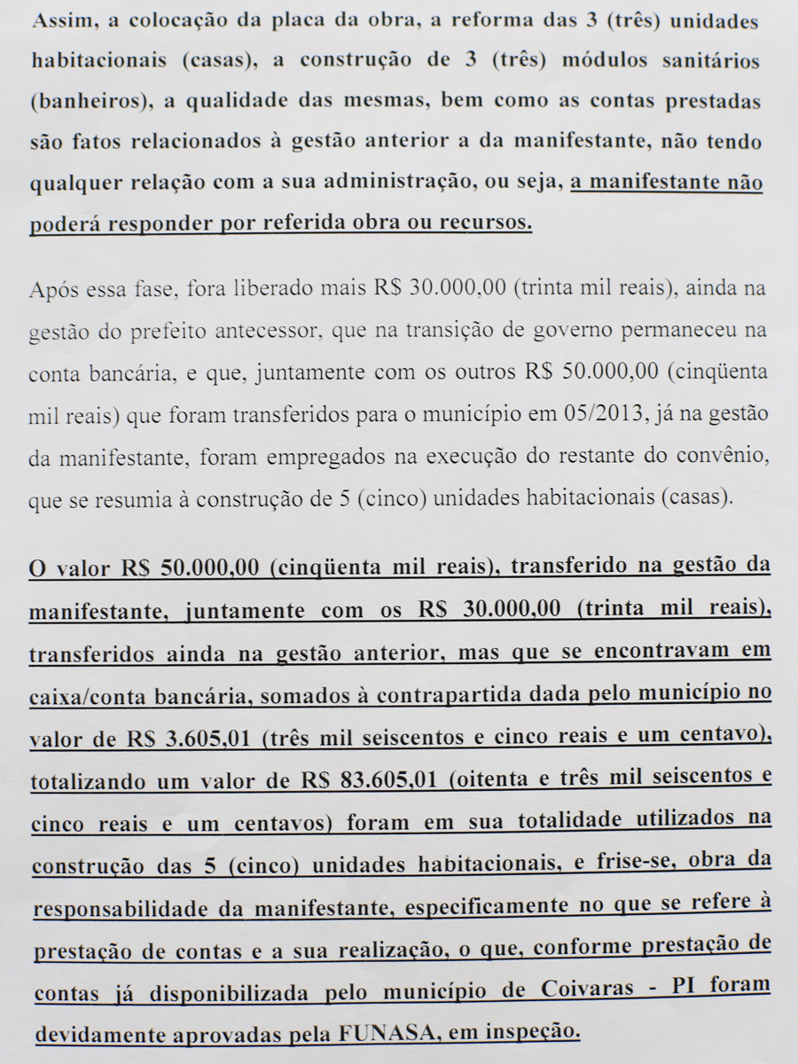 Direito de Resposta da ex-prefeita Edimê