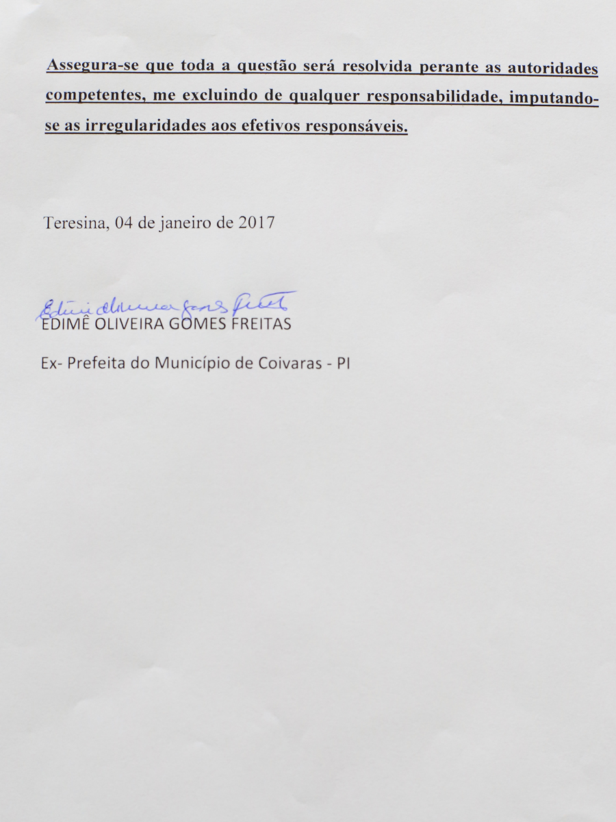 Direito de Resposta da ex-prefeita