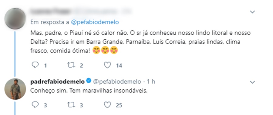 Usuária respondeu publicação