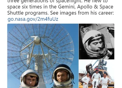 Astronauta John Young homenageado pela NASA