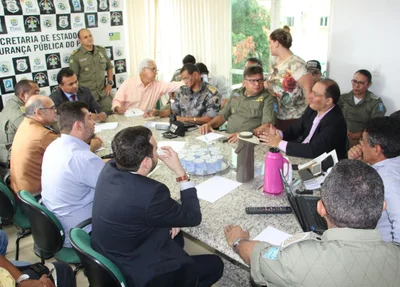 A reunião aconteceu na Secretaria de Segurança