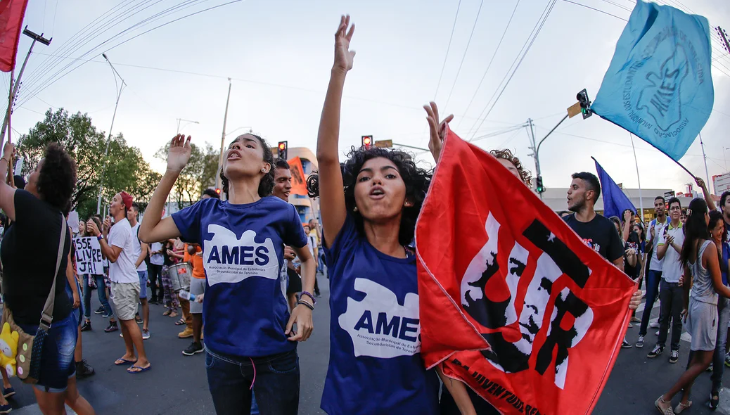 Manifestantes em Teresina 