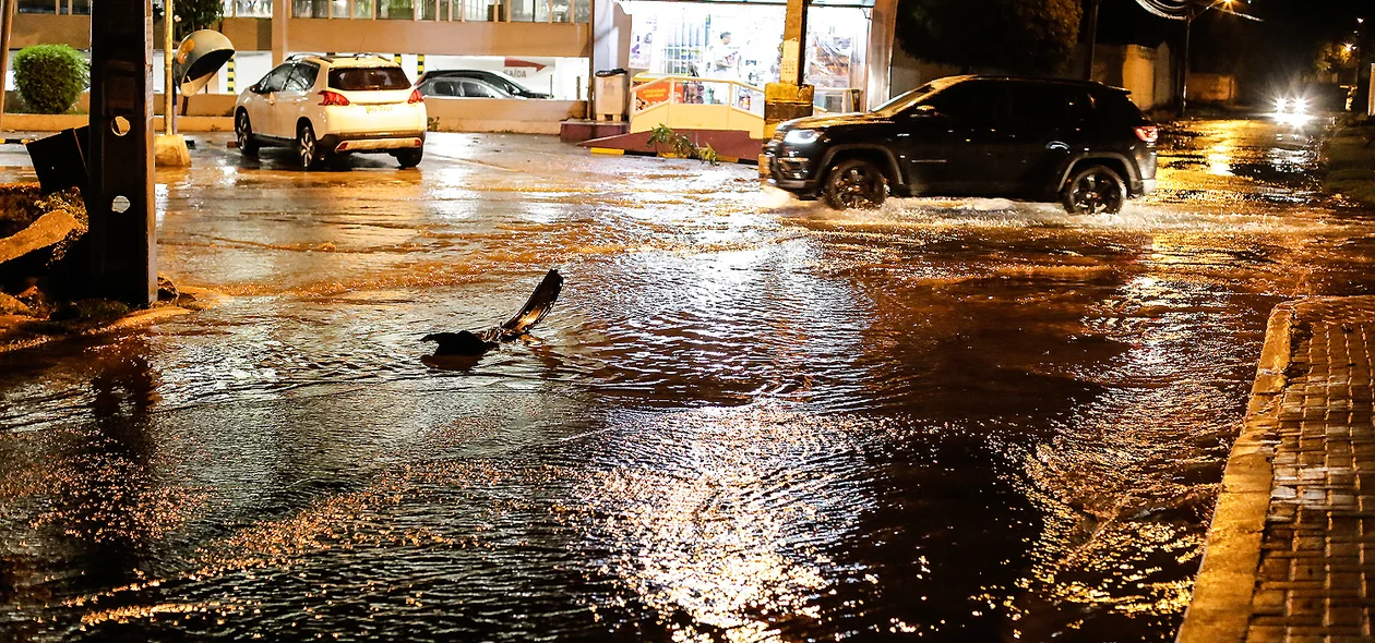 Homero Castelo Branco ficou alagada após chuva
