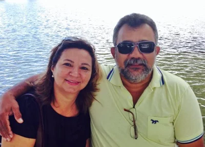 Denise Leal e o esposo