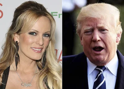 Stephanie Clifford e o presidente americano Donald Trump