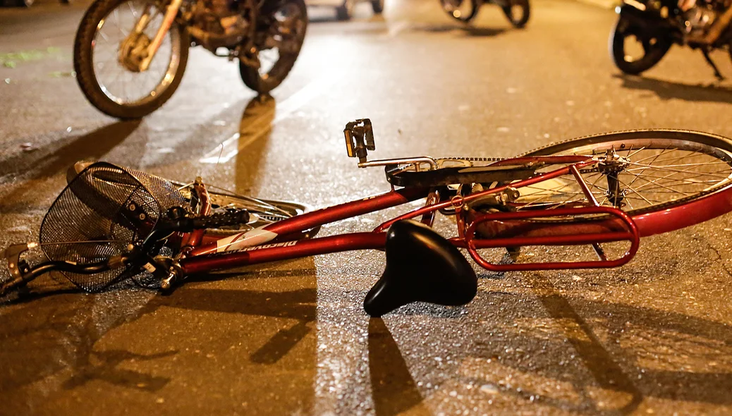 Bicicleta ficou destruída
