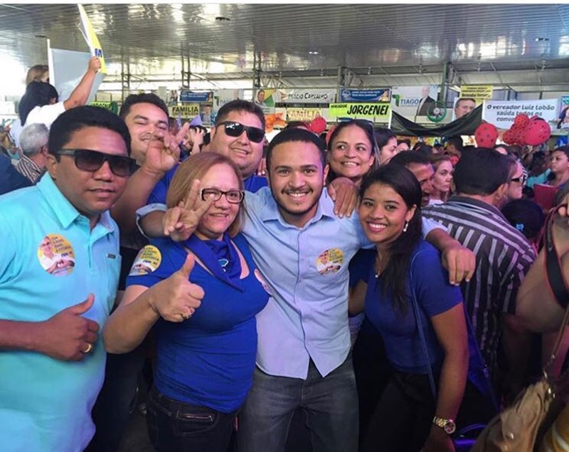 Venilson (à esquerda) durante campanha do prefeito Firmino Filho