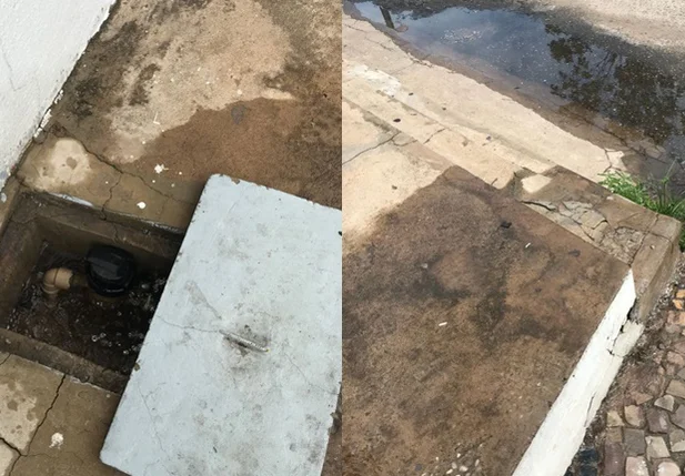 Cano estourado na zona leste de Teresina 