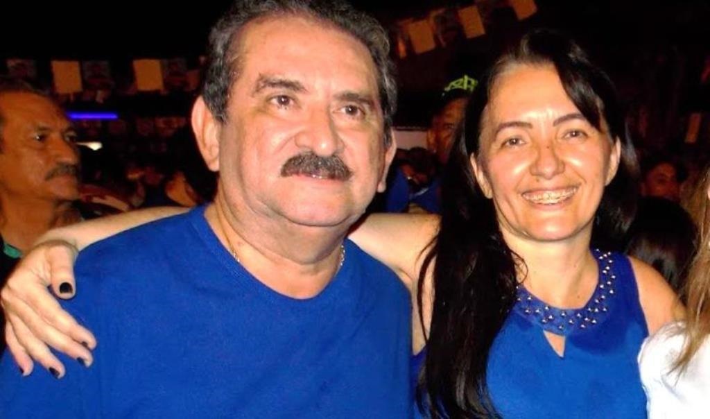 Sória Portela ao lado do marido, ex-prefeito de Bocaina Francisco Macedo Neto