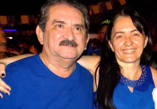 Sória Portela ao lado do marido, ex-prefeito de Bocaina Francisco Macedo Neto