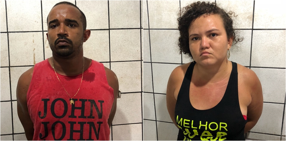 Francisco Rocha Morais e a mulher que estava com ele no momento da prisão