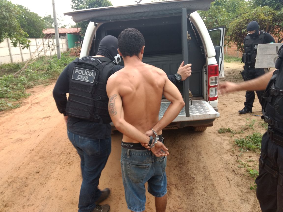 Um dos acusados preso pela Polícia Civil de Piripiri