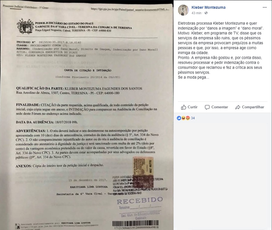 Publicação de Kleber Montezuma