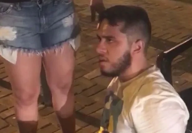 Tales Martins minutos depois do acidente